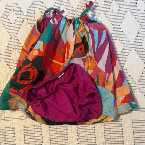 GAP Blue and Pink Pleated Sundress Resort Wear - Picture 2 of 3